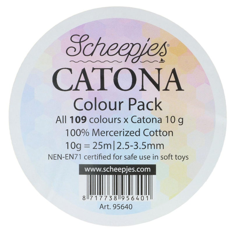 Scheepjes Catona Colour Pack 109 x 10g Assorted Cotton Yarn Kit - Image 5